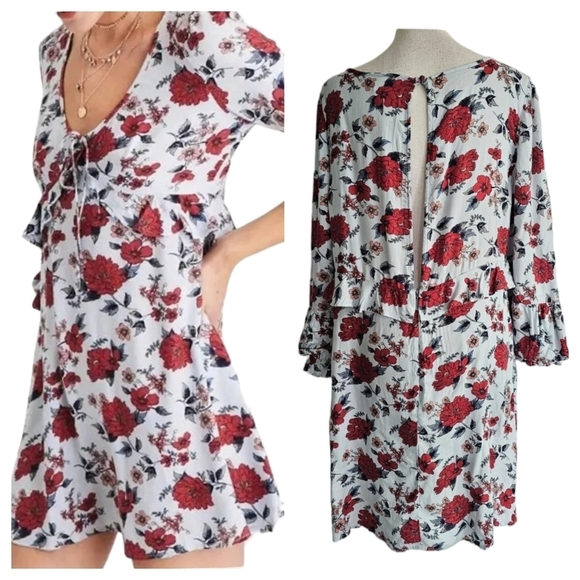 American Eagle Outfitters Floral Open Back Dress - Picture 1 of 11